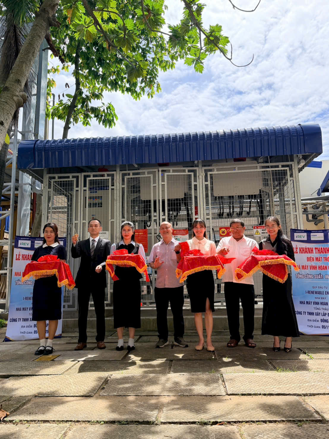 điện mặt trời áp mái Hoàng Vũ ECC Vĩnh Hoàn Collagen năng lượng sạch phát triển bền vững dự án điện mặt trời giảm phát thải carbon sản xuất xanh EPC năng lượng tái tạo I-Renewable Việt Nam