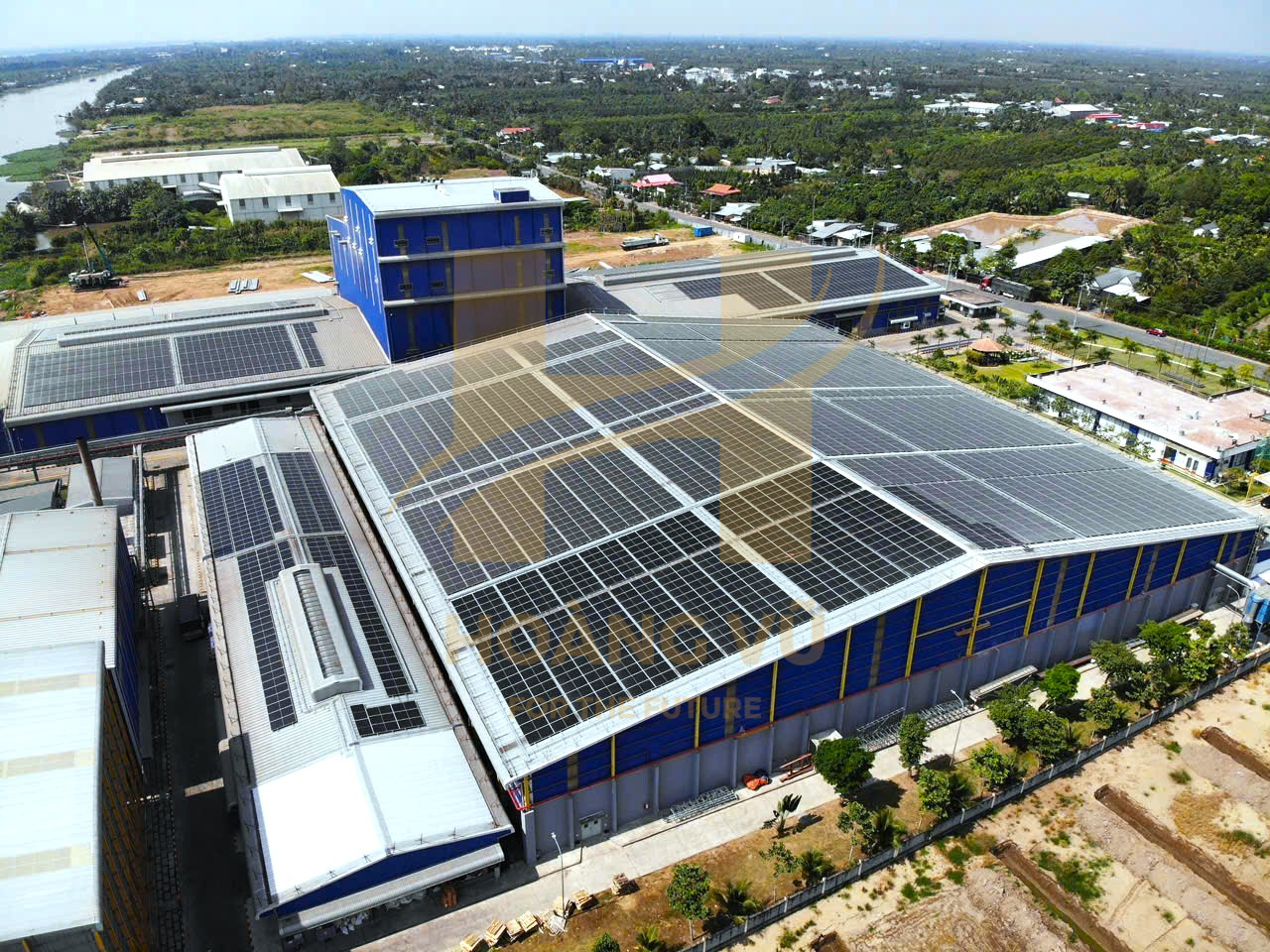 Dự án điện mặt trời áp mái nhà máy Công ty TNHH Thức Ăn Thủy Sản Feed One chủ thầu EPC Hoàng Vũ ECC